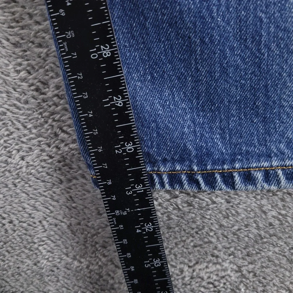 Levis 501 Jeans Mens 36x32 Blue Regular Straight Medium Wash Denim Button Fly